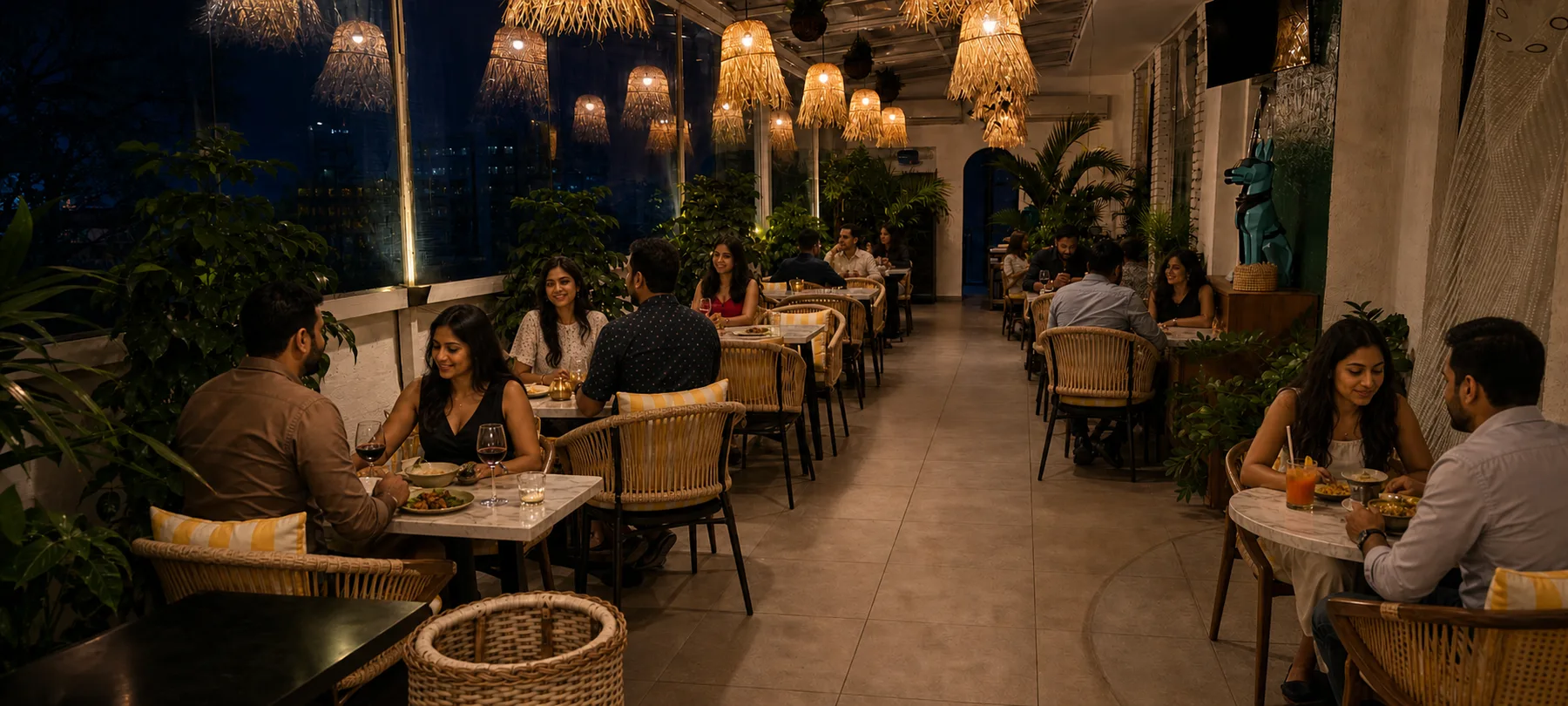 Lively night at Goat Brew restaurant in Oshiwara