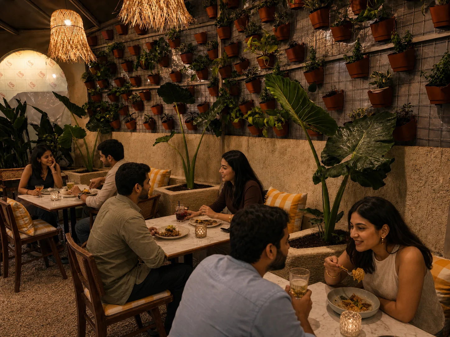 Outdoor seating at Goat Brew restaurant in Andheri West